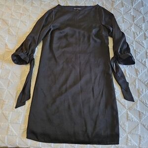 NWT Banana Republic Elegant Black Shift Dress with 3/4 Tie Sleeves, Size 2